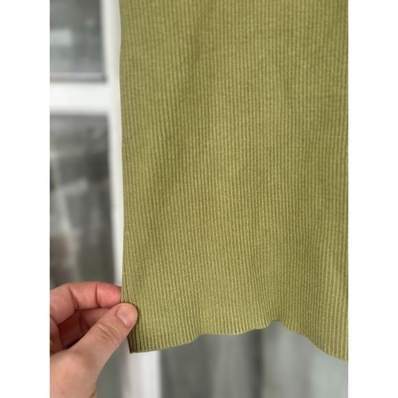 Madewell Women's Medium Green Signature Knit Cutaway Ribbed Sweater Tank Top - Picture 4 of 14